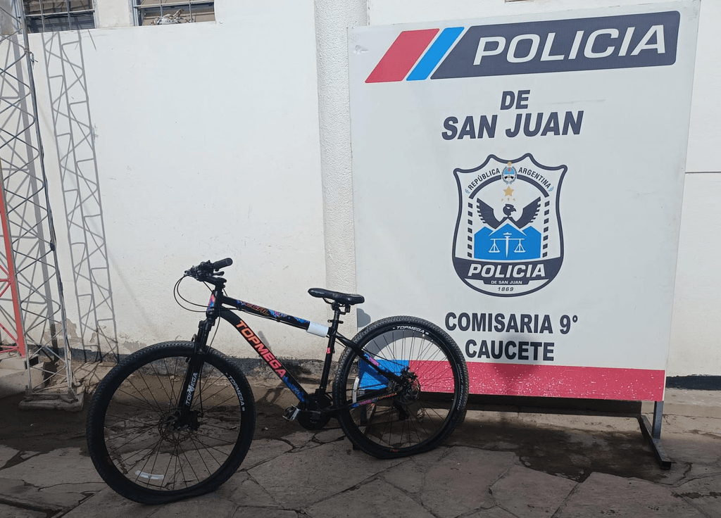 Hallaron una bici robada en Caucete y cayó un sospechoso tras un operativo en Pie de Palo