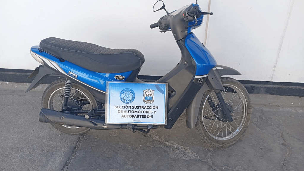 Secuestraron en Rawson una motocicleta con signos de adulteración en su cuadro
