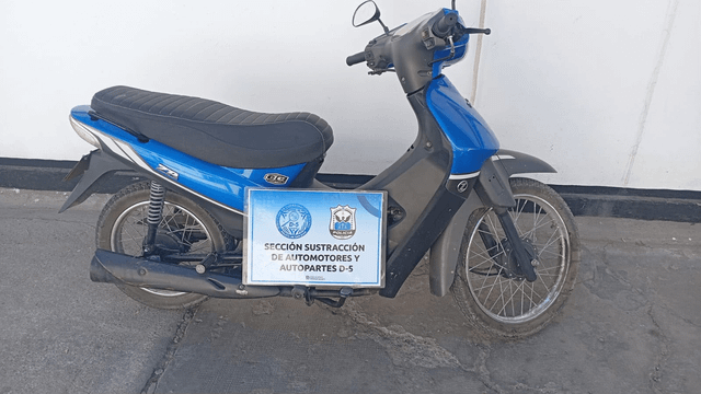 Secuestraron en Rawson una motocicleta con signos de adulteración en su cuadro