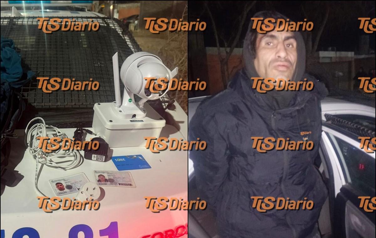 Entró a robar una cámara, quedó al descubierto por las imágenes y terminó retenido por el dueño