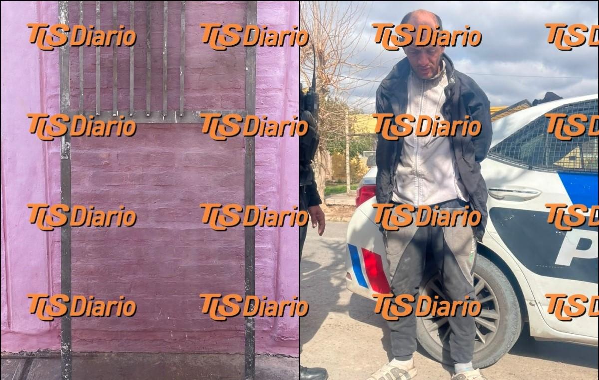 Se llevó una puerta y terminó tras las rejas en un operativo en Pocito