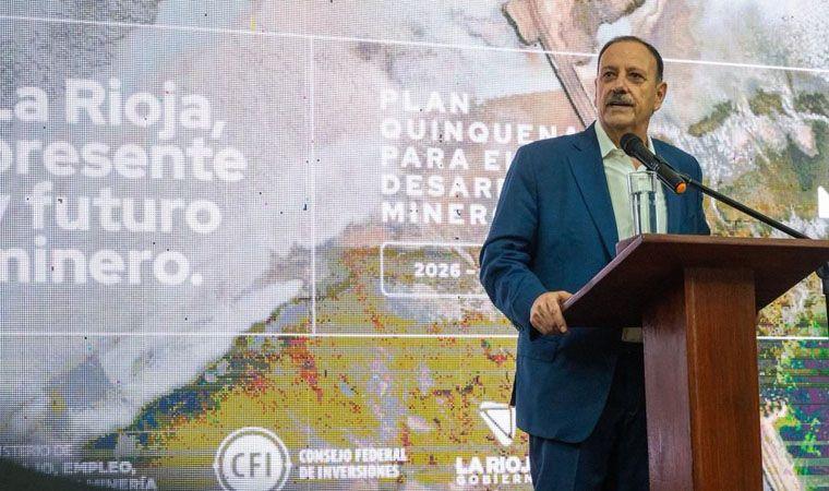 Quintela presentó un plan a cinco años para empujar la minería en La Rioja