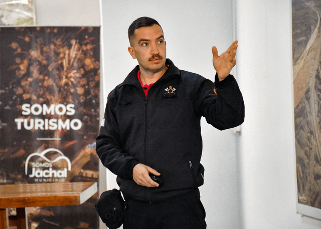 Comerciantes y vecinos participaron de una capacitación sobre prevención de incendios en Jáchal