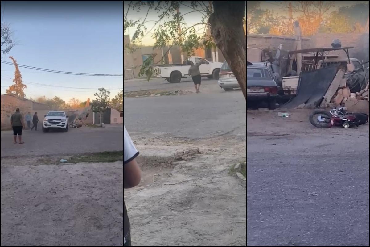 Una camioneta desató un raid feroz, chocó casas y una moto, y terminó frenada por la Policía