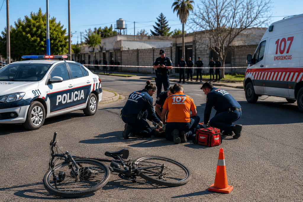 Un ciclista murió tras descompensarse en plena calle en La Bebida