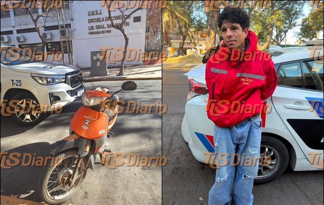 Intentó llevarse una moto, huyó en bicicleta y fue apresado en una persecución