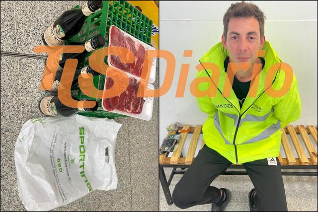 Detuvieron a un hombre en Vea Capital con bebidas y carne ocultas entre sus pertenencias