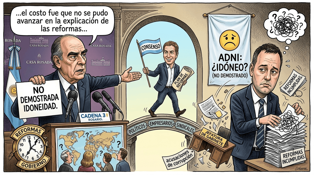 Francos marcó distancia y puso en duda el paso de Adorni por la Jefatura de Gabinete