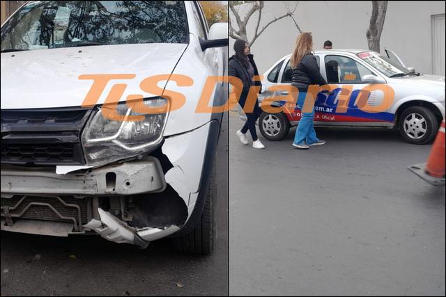 Un choque entre una camioneta y un auto alteró la circulación en avenida Alem