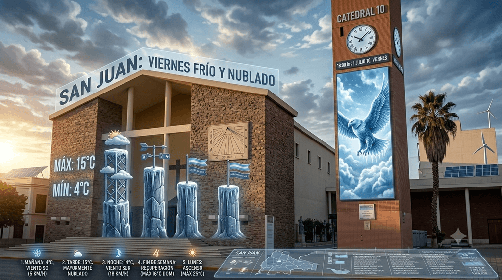 El viernes arranca helado en San Juan, pero sin rastros de lluvia