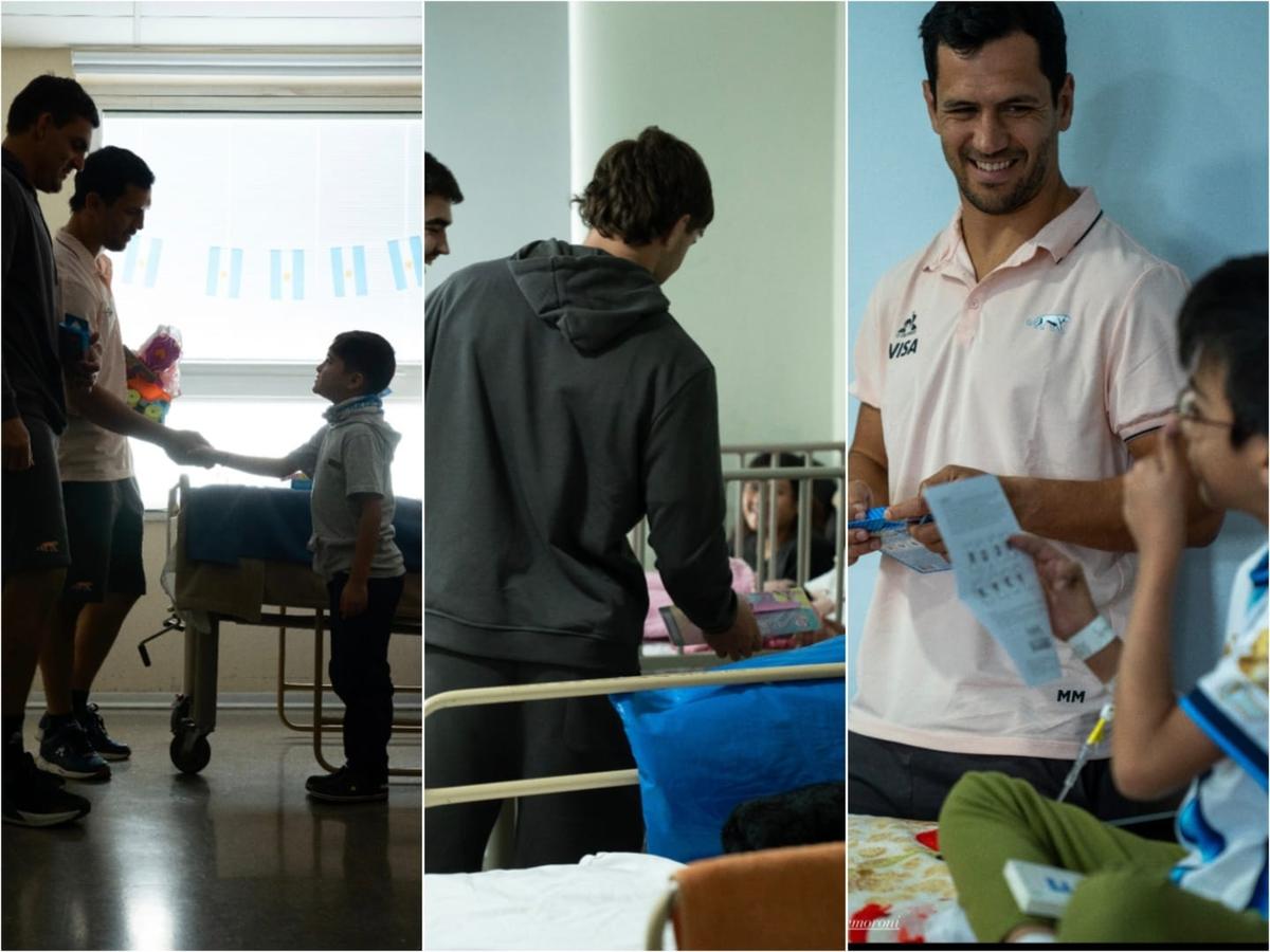 Los Pumas emocionaron a San Juan con una visita al Hospital Rawson