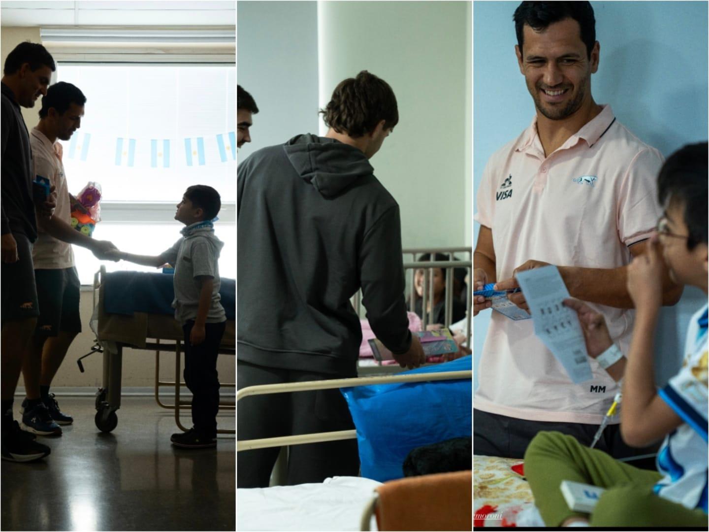 Los Pumas emocionaron a San Juan con una visita al Hospital Rawson